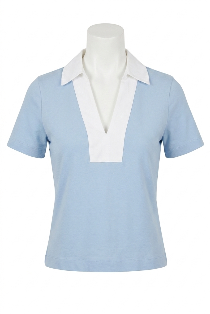NEW TANYA TAYLOR melanie top in powder blue